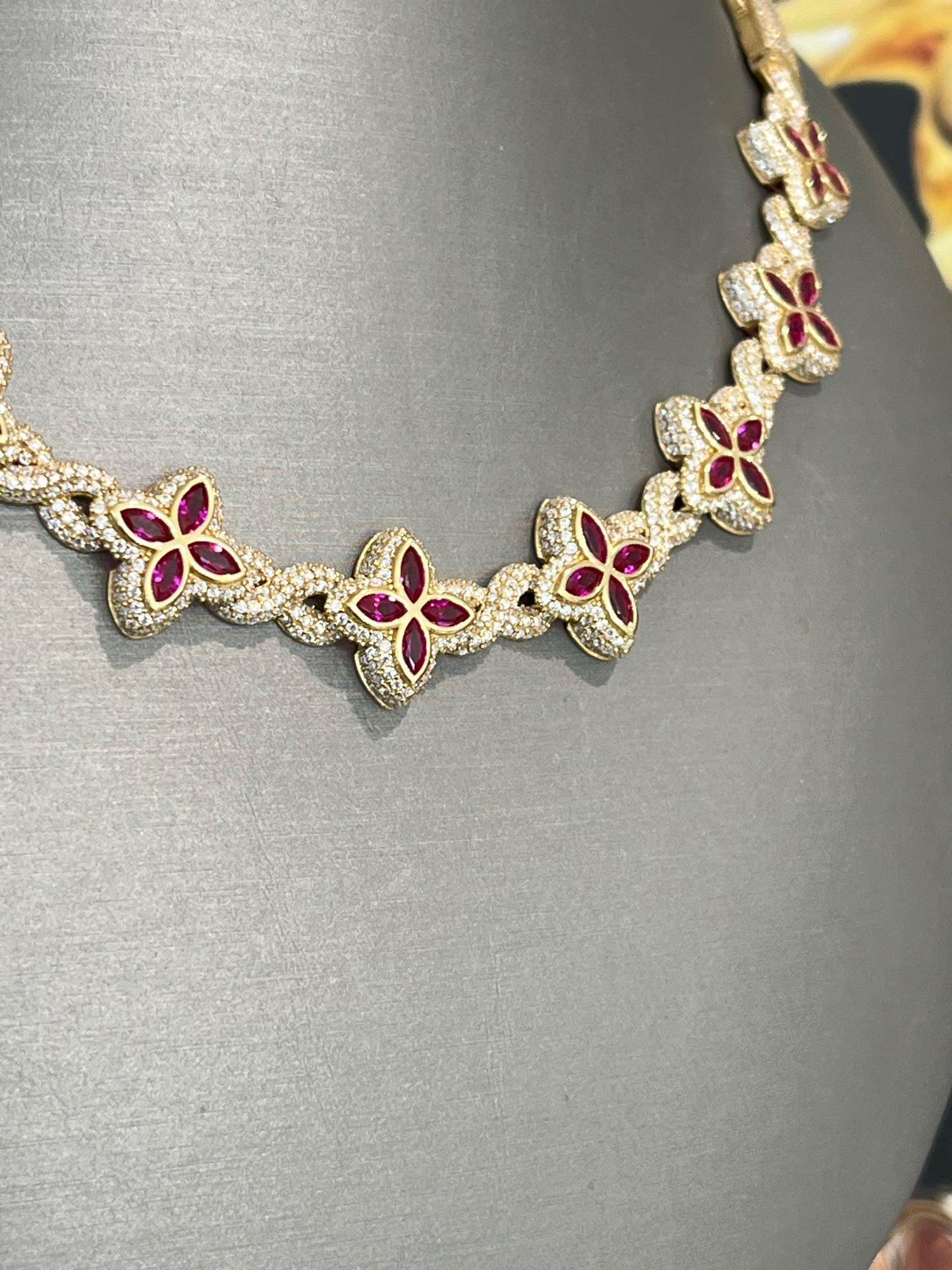 14K Trébol 🍀 Ice Chain (15.3 mm - 16” ) Yellow Gold