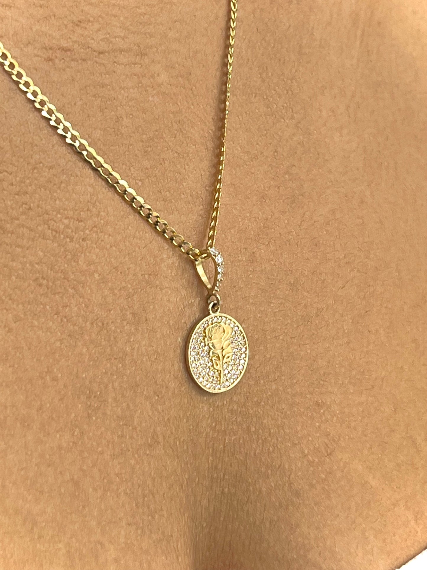 14K Cuban Chain with Pendant