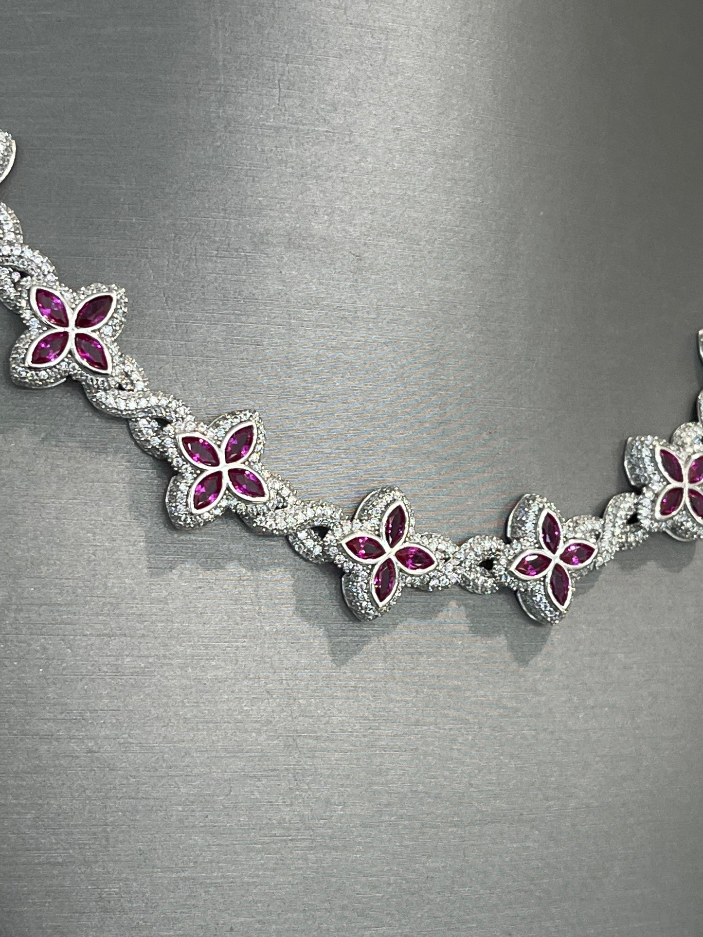 14K Trébol 🍀 Ice Chain (15.3 mm - 16” ) White Gold