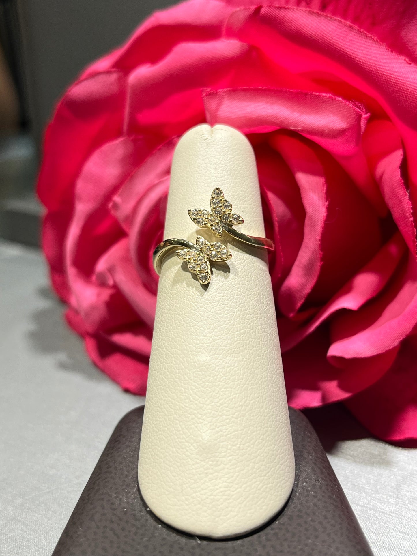 14K Butterfly Women’s Ring Yellow Gold