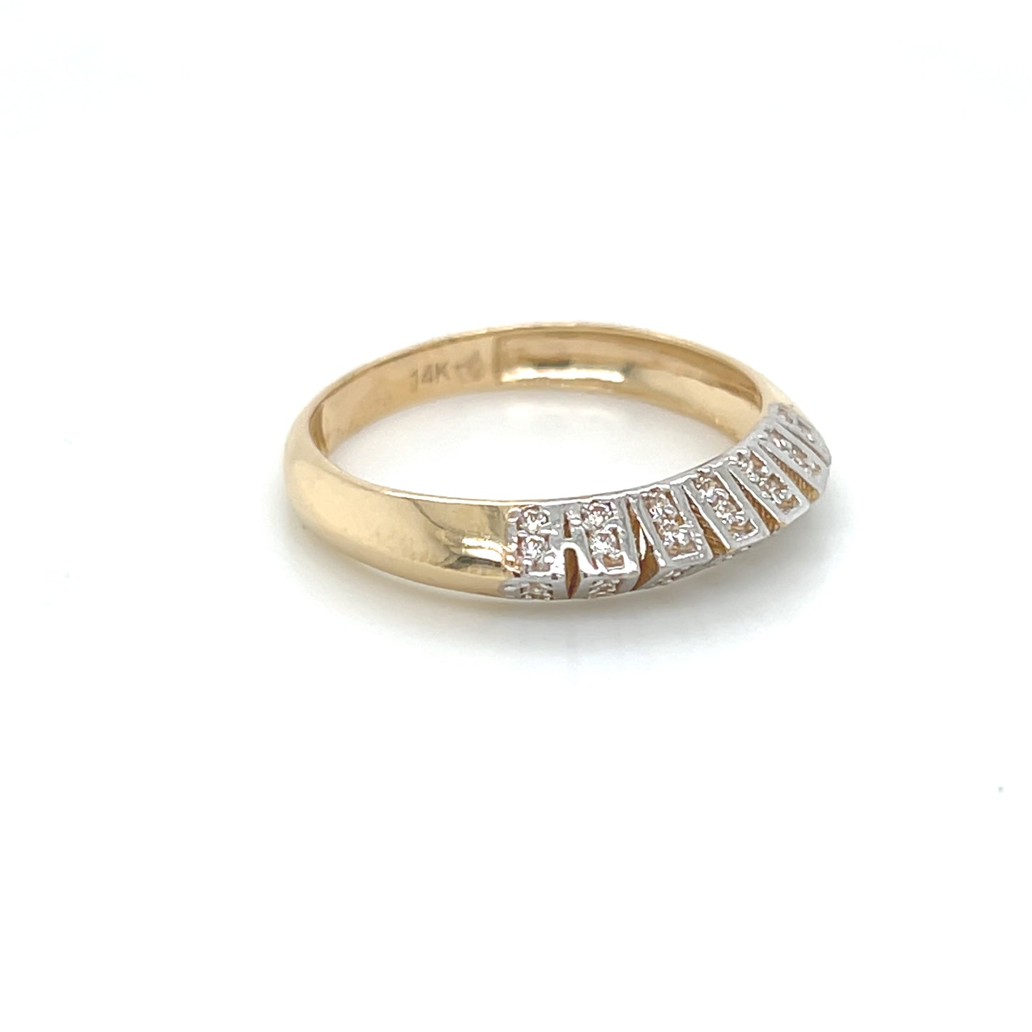 14K Women’s Ring CZ Stones YG