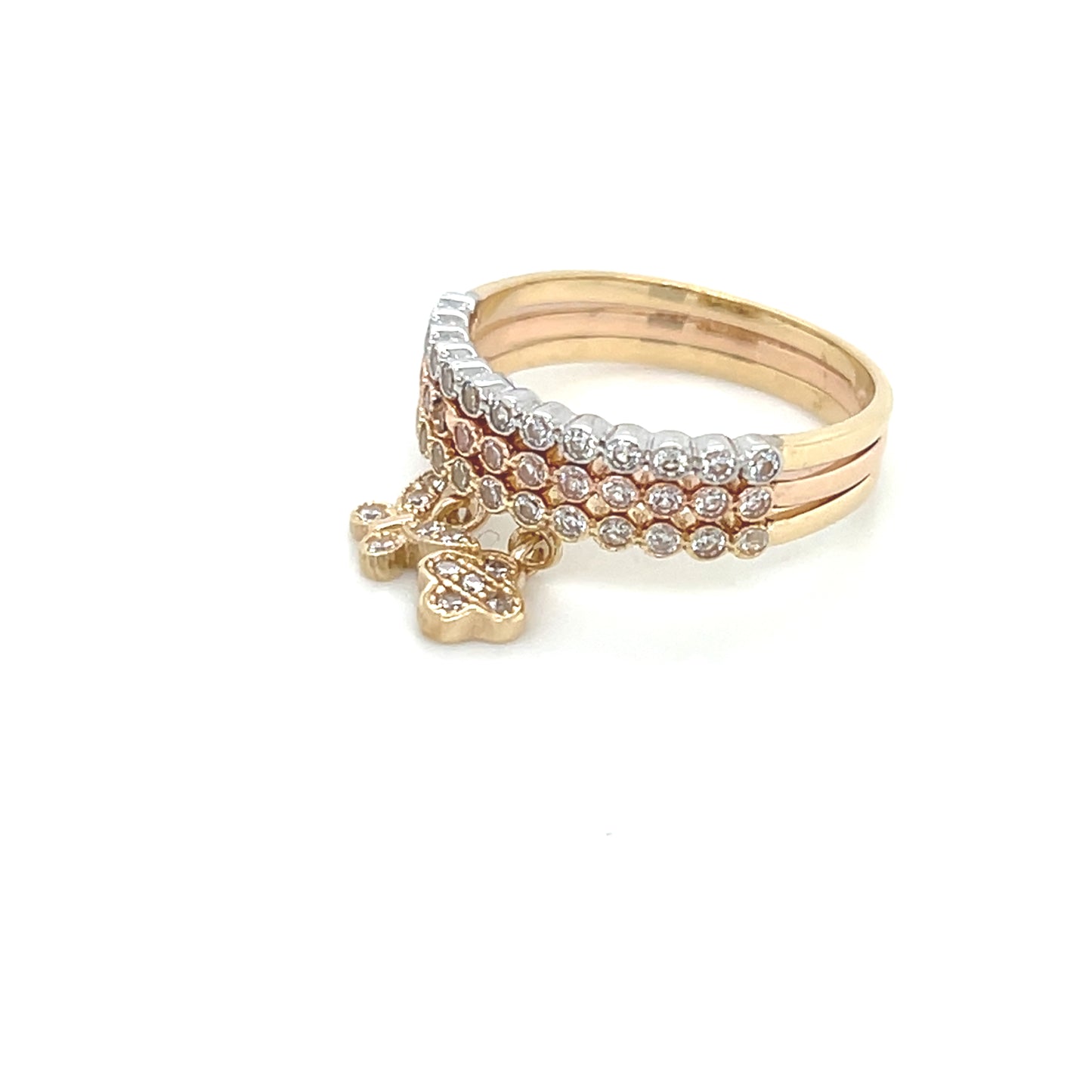 14K Women’s Ring 🦋🍀 Three Tones