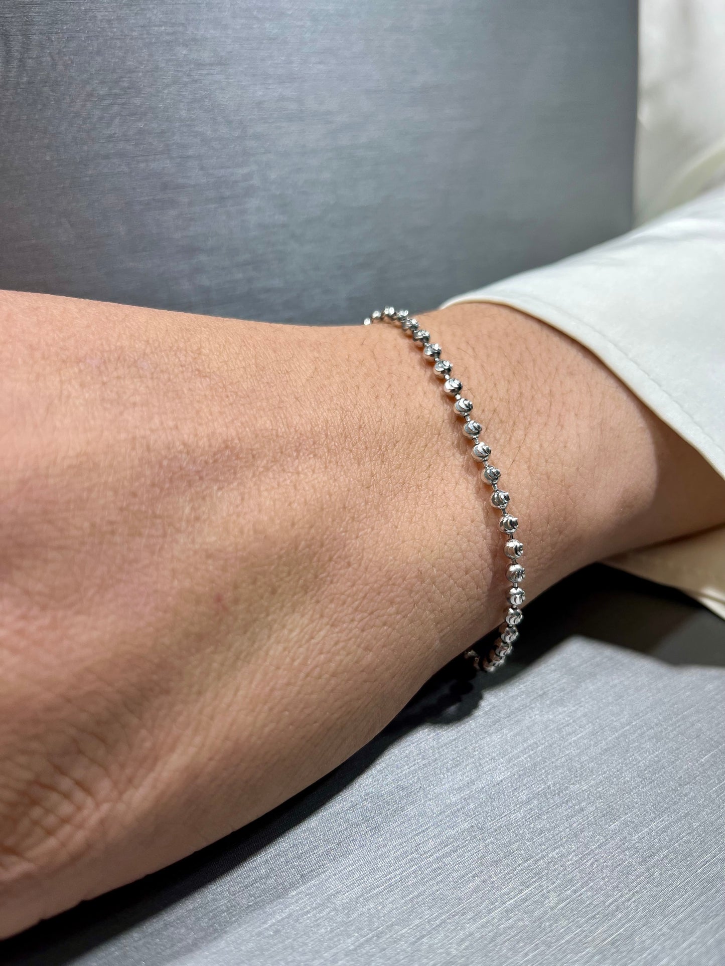 14K Moon Cut Bracelet