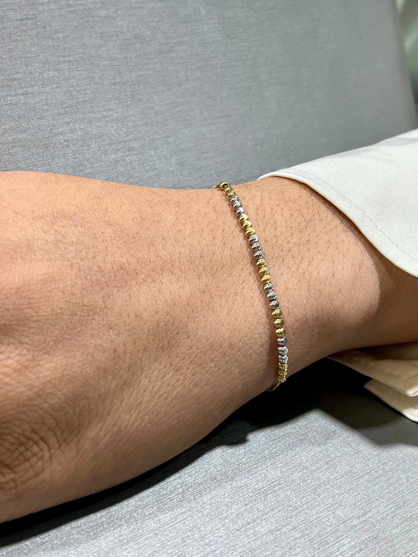 14K Moon Cut Bangle