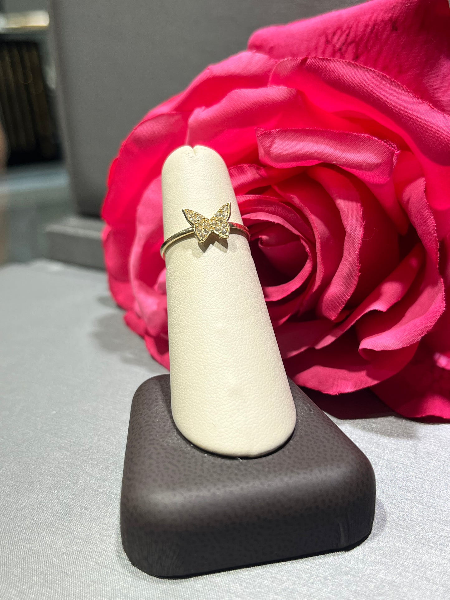 14K Butterfly Women’s Ring Yellow Gold