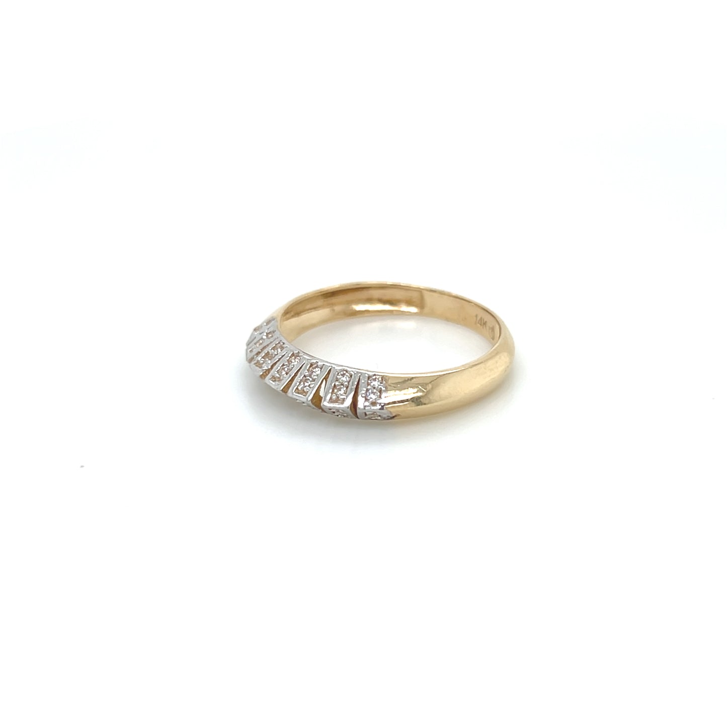 14K Women’s Ring CZ Stones YG