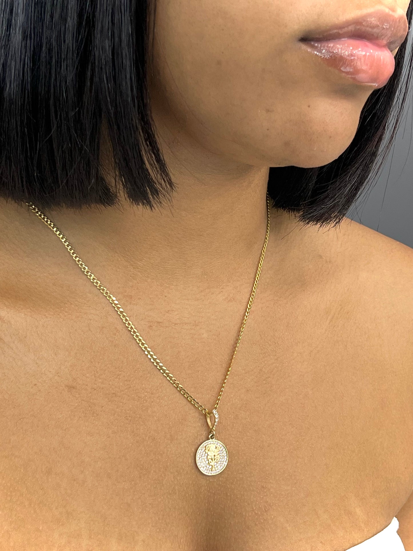 14K Cuban Chain with Pendant