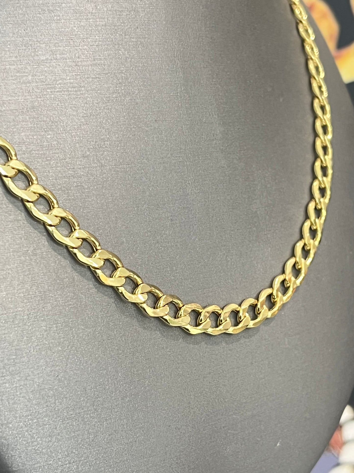14K Semi-Solid Cuban Chain (6.6mm - 20 in)