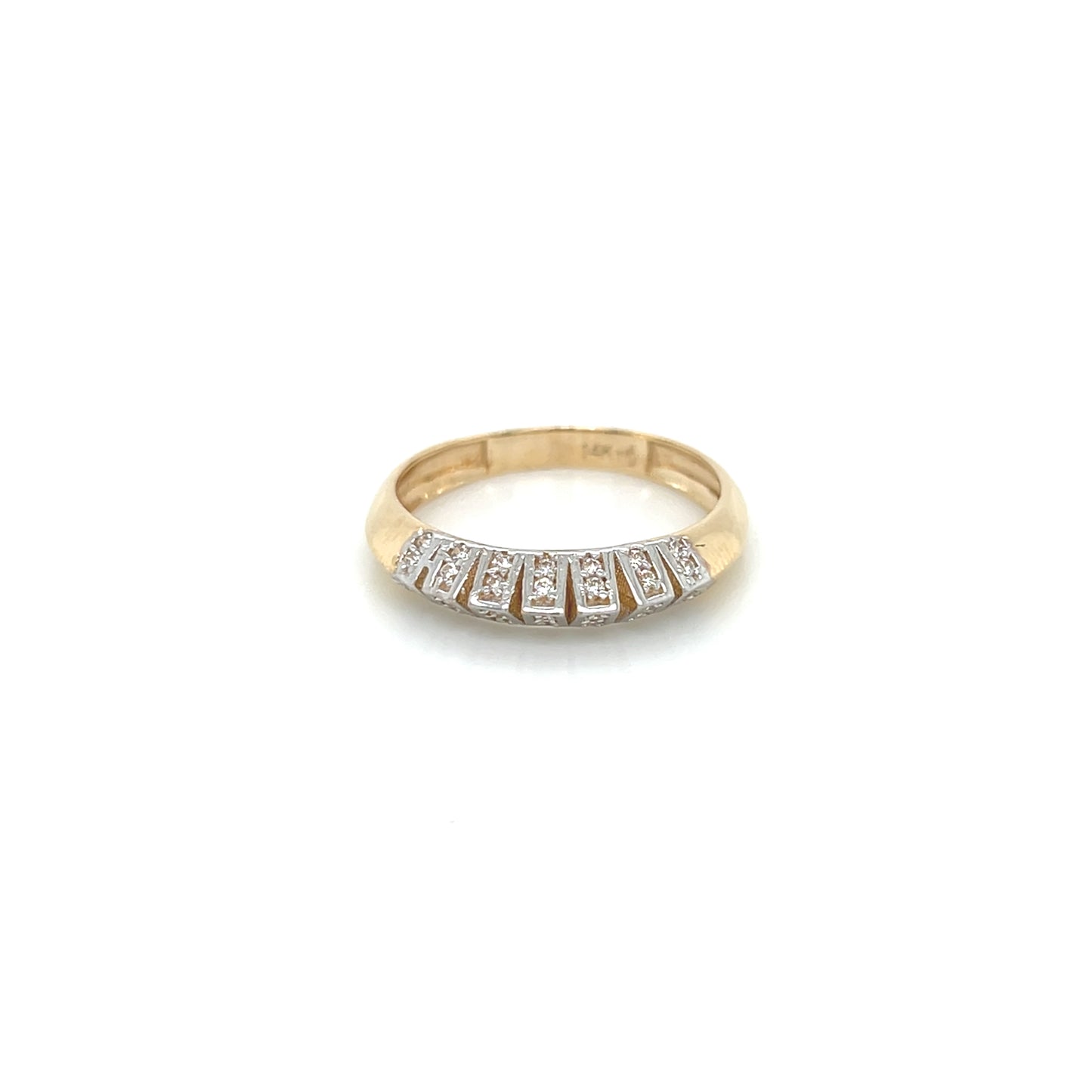 14K Women’s Ring CZ Stones YG
