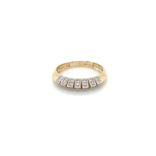 14K Women’s Ring CZ Stones YG
