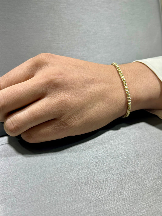 14K Ice Bracelet with CZ Stones