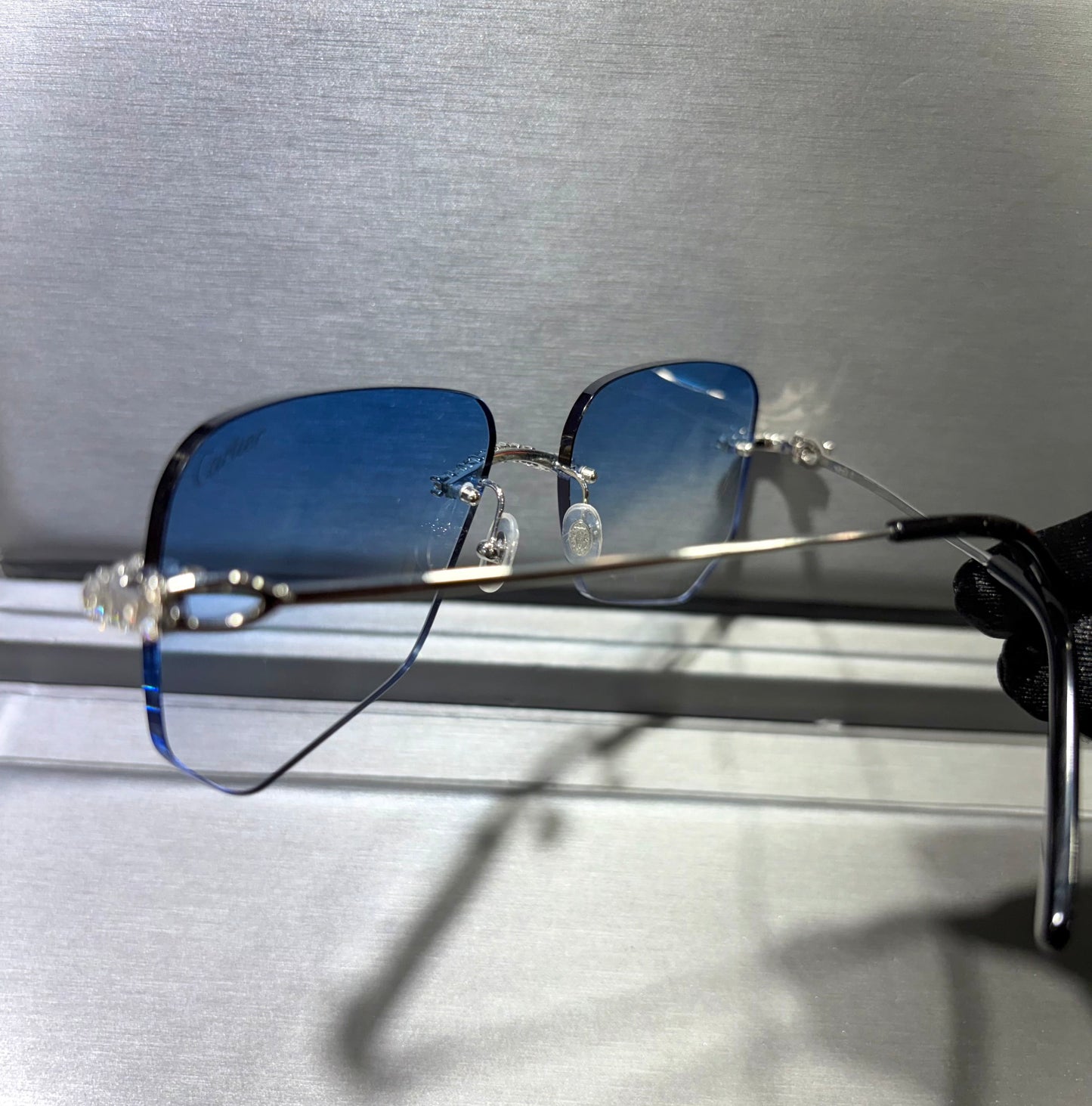 Custom Diamond LUXURY Blue Glasses