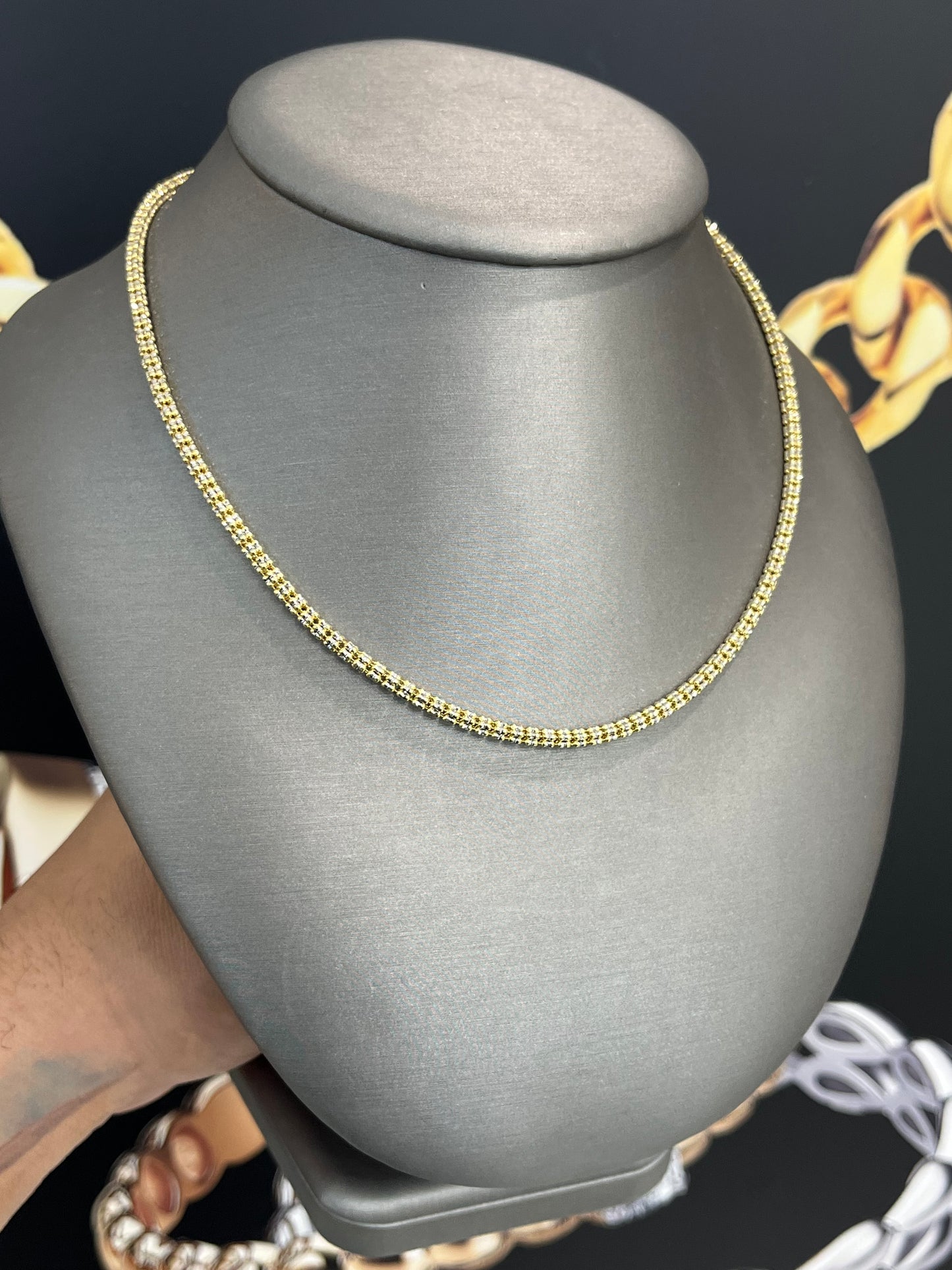 14K Ice Chain (3.2mm-16in)