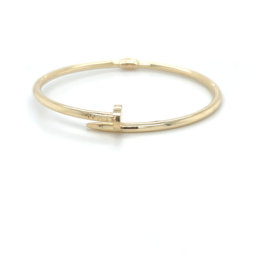 14K Nail Bangle Yellow Gold