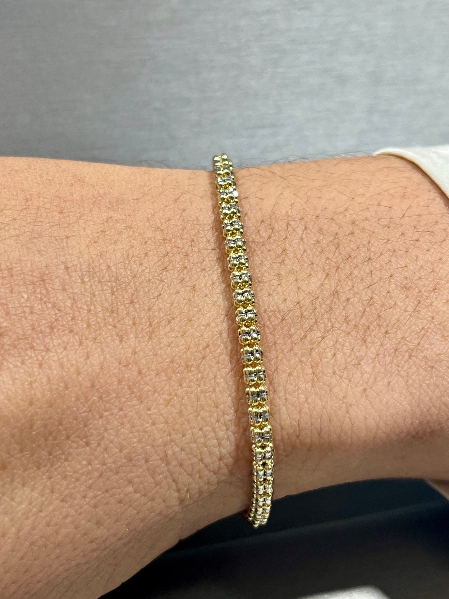 14K Ice Bracelet with CZ Stones